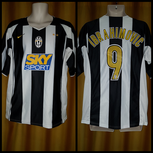 2004 05 Juventus Home Shirt Size Large Ibrahimovic 9 Forever Football Shirts