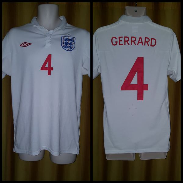 2009-10 England Home Shirt Size 40 - Gerrard #4 – Forever Football
