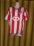 2008-09 Atletico Madrid Home Shirt Size Small - Kun Aguero #10