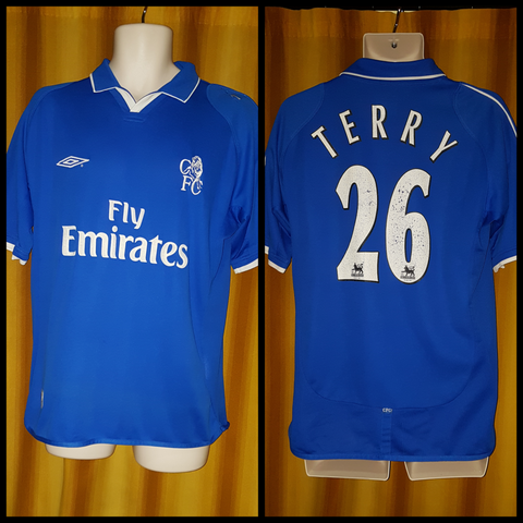 2001-03 Chelsea Home Shirt Size Medium - Terry #26 - Forever Football Shirts