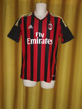 2013-14 AC Milan Home Shirt Size 15-16 Years - Balotelli #45