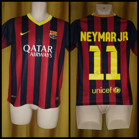NEYMAR JR BACK SIGNED BARCELONA 2016-17 HOME SHIRT WITH FAN STYLE NUMBERS