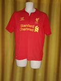 2012-13 Liverpool Home Shirt Size Medium - Lucas #21