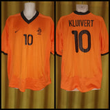 2000-02 Holland Home Shirt Size Extra Large - Kluivert #10