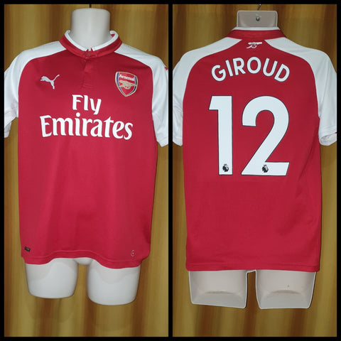 2017-18 Arsenal Home Shirt Size 15-16 Years - Giroud #12