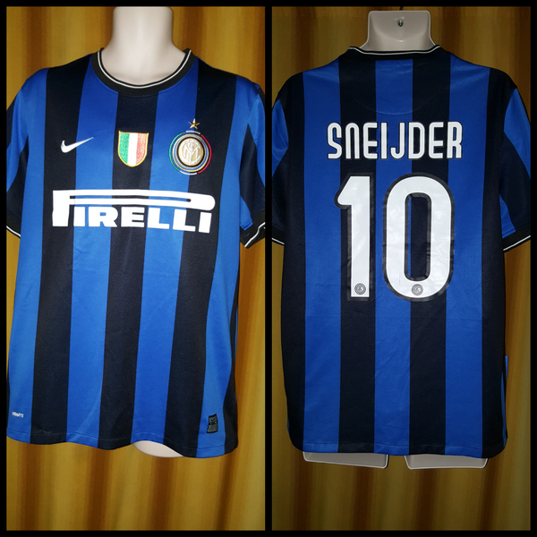 2010-11 INTER Milan Home S/S newest No.10 Sneijder 10-11 Internazionale UEFA CL jersey