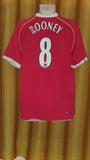 2006-07 Manchester United Home Shirt Size Extra Large - Rooney #8