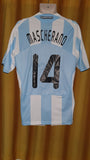 2007-09 Argentina Home Shirt Size Medium - Mascherano #14