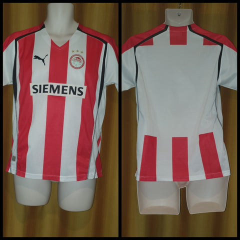 2005-06 Olympiacos Home Shirt Size XL Boys