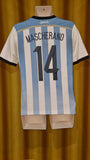 2013-14 Argentina Home Shirt Size 15-16 Yrs - Mascherano #14