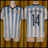 2013-14 Argentina Home Shirt Size 15-16 Yrs - Mascherano #14