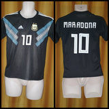 2017-18 Argentina Away Shirt Size 13-14 Years - Maradona #10