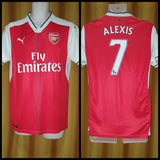 2016-17 Arsenal Home Shirt Size Medium – Alexis #7