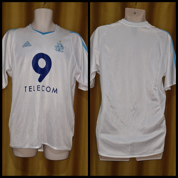 Adidas Olympique de Marseille Jersey 2003-2004 Home 9 Telecom