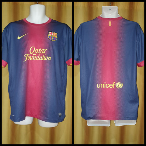 2012-13 Barcelona Home Shirt Size Large