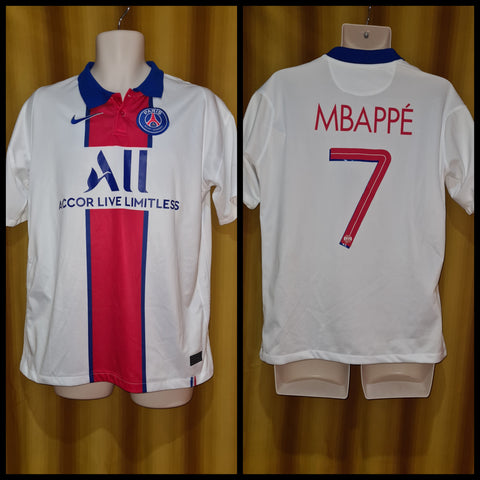 2020-21 Paris Saint Germain Away Shirt Size Extra Large - Mbappe #7