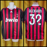 2009-10 AC Milan Home Shirt Size Extra Large - Beckham #32