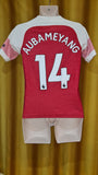 2018-19 Arsenal Home Shirt Size Extra Small (XS) - Aubameyang #14