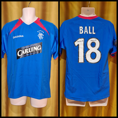 2003-05 Rangers Home Shirt Size Small - Ball #18